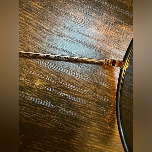 TOM FORD MACK FT0671 Sunglasses Gold With Black Leather Rims Frame Gray Lenses - Picture 10 of 11